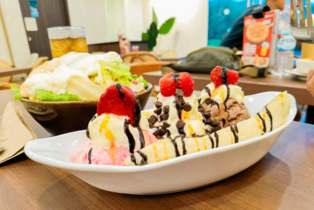 Receita de Sorvete de Banana com Morango